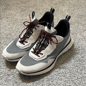 Cole Haan Gray and White Athletic Sneakers with Red Laces